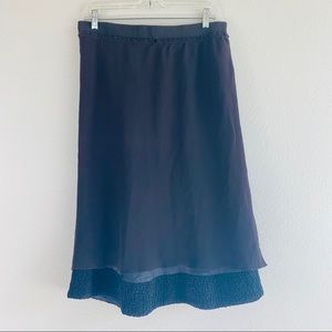 Moschino Black Tiered Ruffled Midi Skirt 10